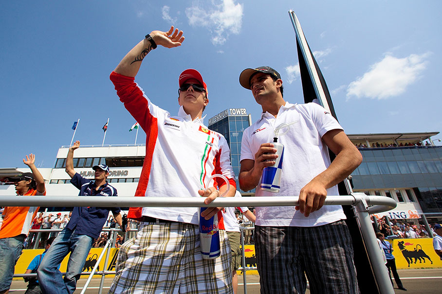 Raikkonen and Liuzzi in trendy shorts