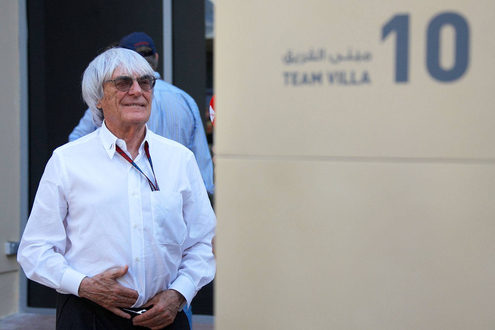 A self-confident Bernie Ecclestone before an interview