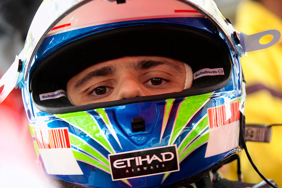 Felipe Massa concentrates before the race