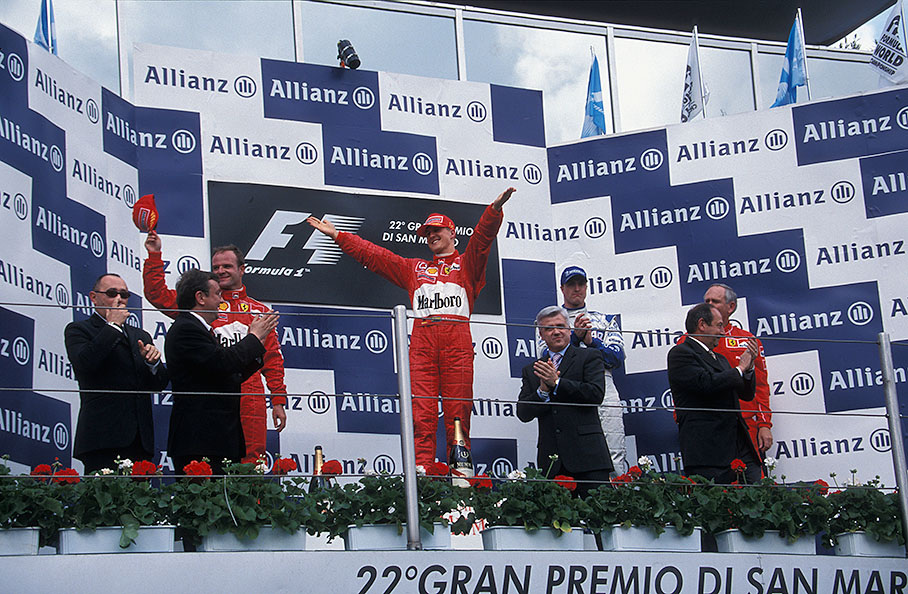 Michael Schumacher on the podium