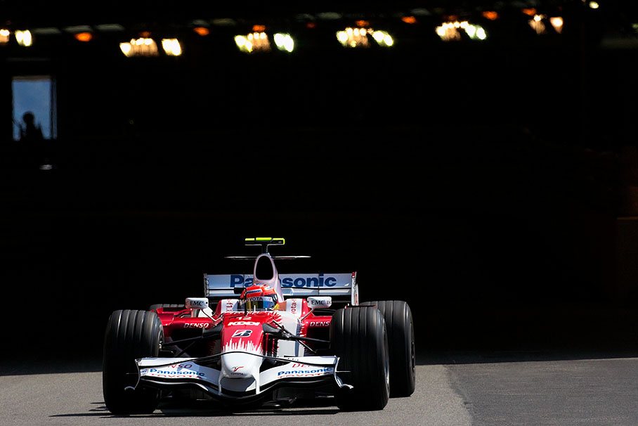 Timo Glock exits the tunnel