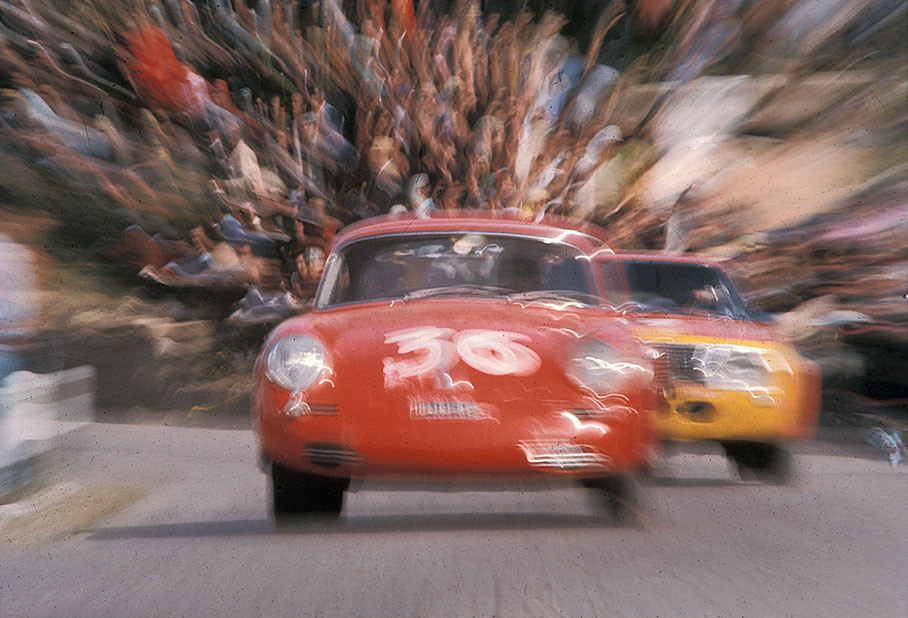 "Wilson" (I) and Domenico Patti (I) on a Porsche 356 SC entered by Trident