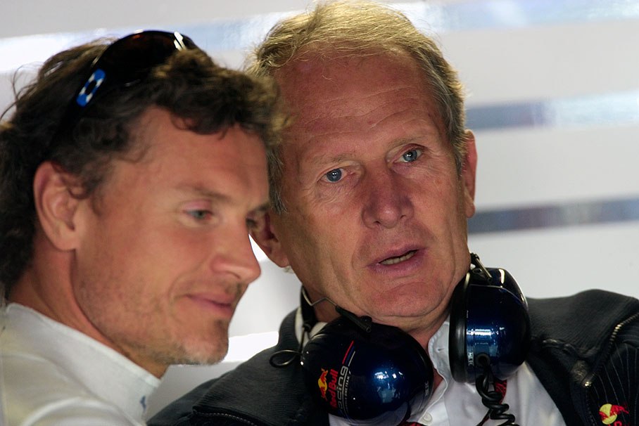 Red Bull Racing team advisor Dr. Helmut Marko with driver David Coulthard