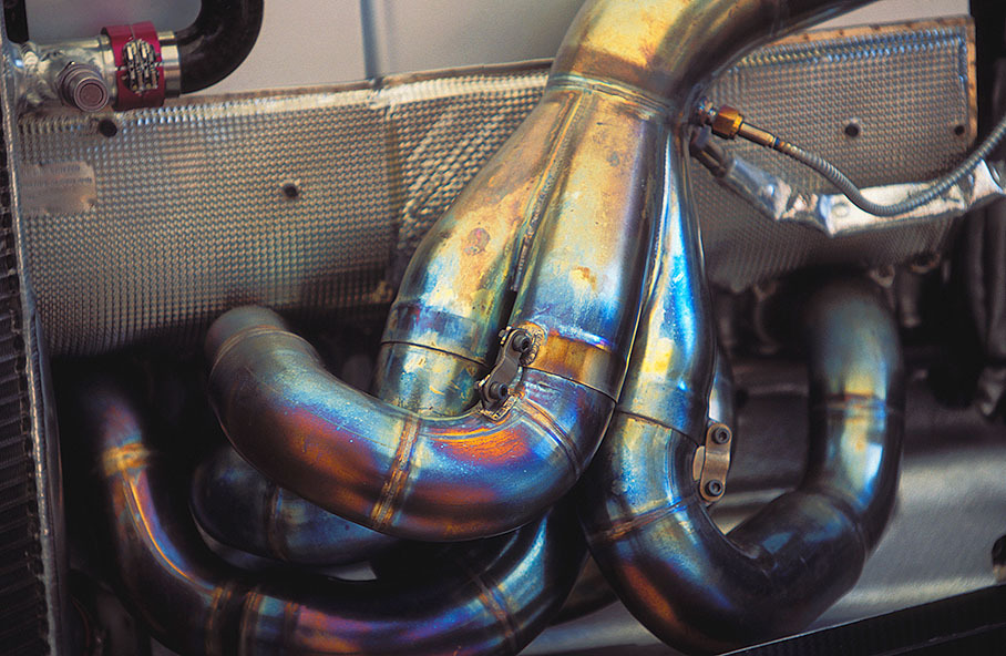 Colourful exhaust metal