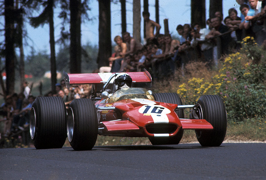 Jo Bonnier in the Lotus-Cosworth 49B which was only entered at this race by the Swedish Ecurie Bonnier. He was the last private 'gentleman' driver and died in an accident during the 24hs of Le Mans on June 11th 1972.