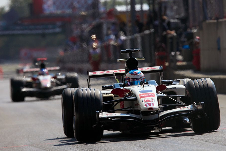 Jenson Button in his Honda