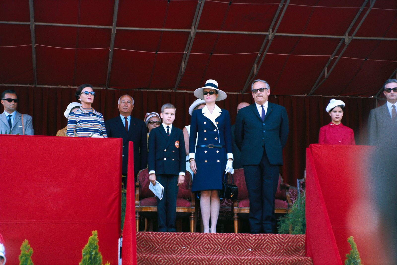 The royal house of Monaco: Prince Albert, his mother Gracia Patricia, Prince Rainier de Monaco and Pricesse Caroline