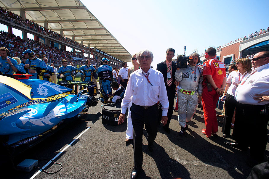 Bernie Ecclestone checking the status quo of the arena