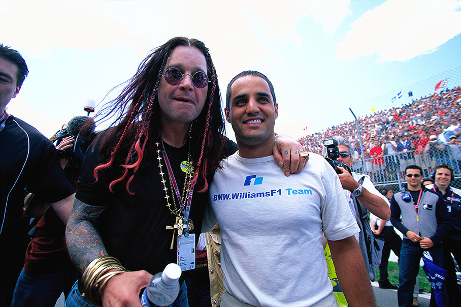 Ozzy Osbourne with Montoya on the grid
