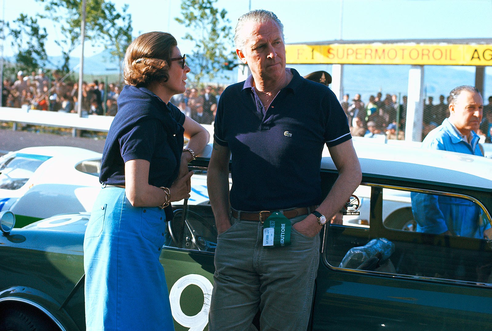 Paul Metternich (D) leans against his and Wittigo Einsiedel's (D) Austin Mini-Cooper 'S' C-A2S7-L/956939