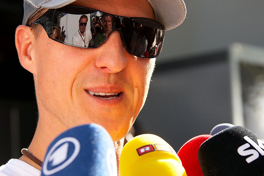 Michael Schumacher, Mercedes GP, gives an interview