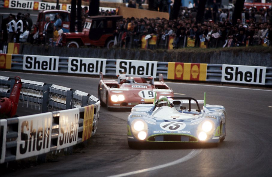 Henri Pescarolo (F) and Graham Hill (GB) win the 24 heures du Mans 1972 on a Matra-Simca MS670 #01entered by Equipe Matra-Simca Shell
