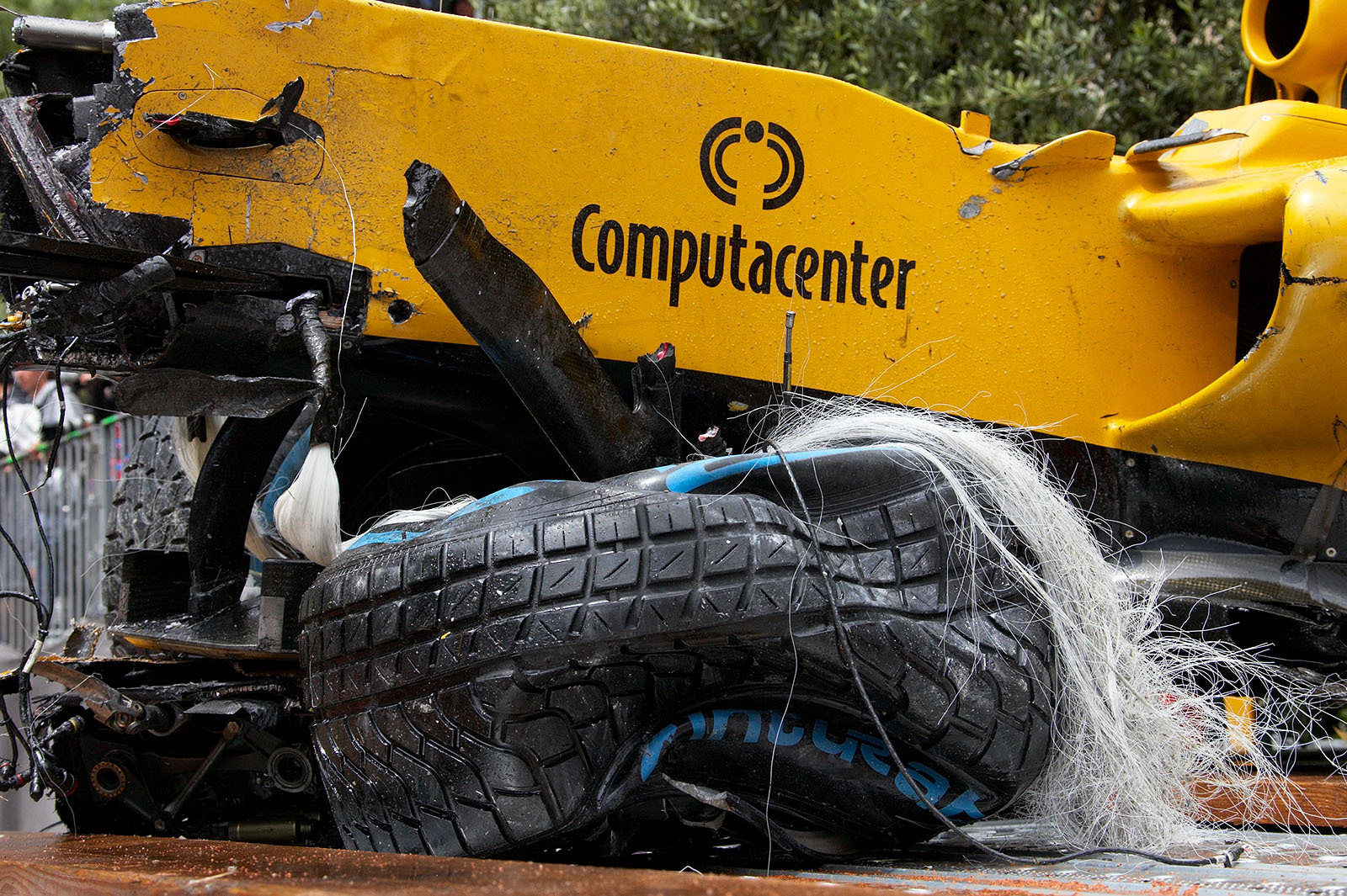 Palmer's destroyed Renault, Monte Carlo Grand Prix, 2016