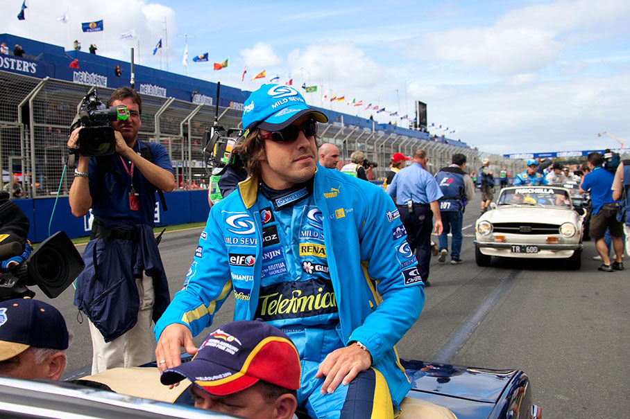 Fernando Alonso during drivers parade