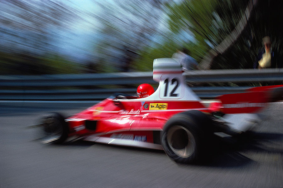 Niki Lauda in the new Ferrari 312T
