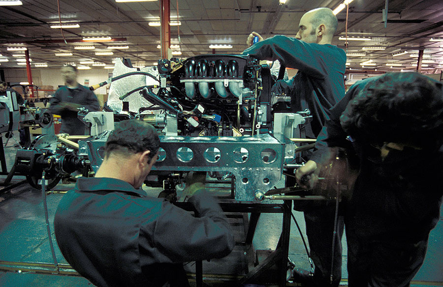 Lotus factory in Hethel, Norfolk, England 1999