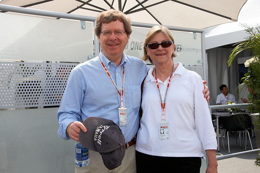Specialised lawyer Thomas O'Keefe with his wife