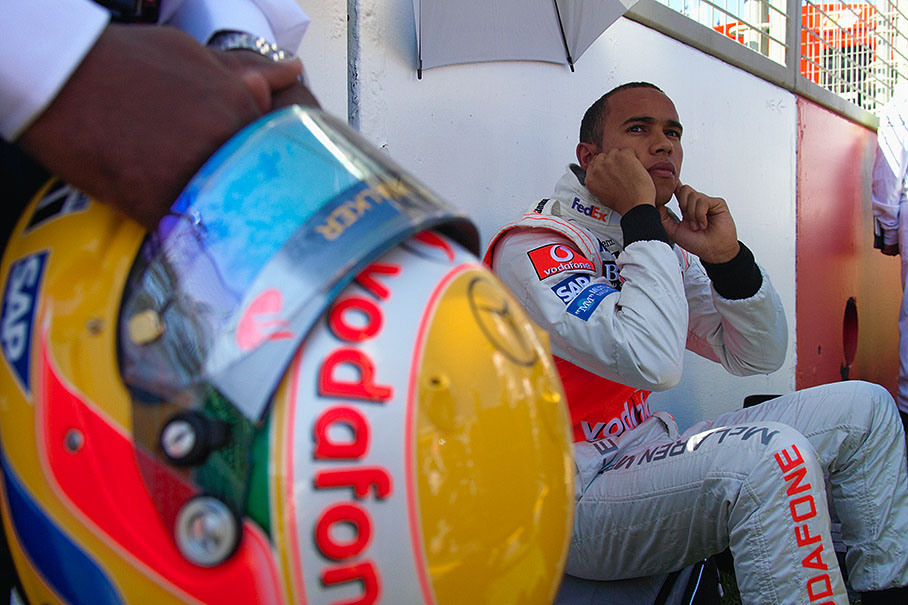 Lewis Hamilton prepares for his first F1 race