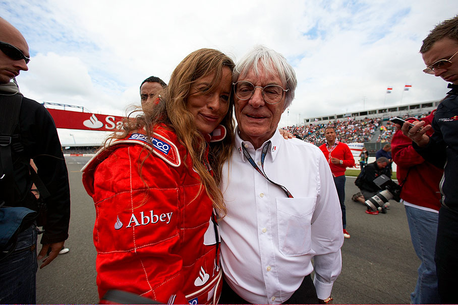 Mick Jagger's daughter Jade with F1 supremo Bernie Ecclestone.