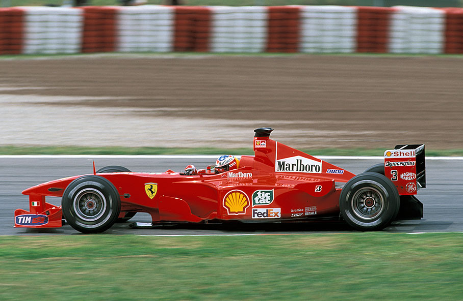 Michael Schumacher in his Ferrari