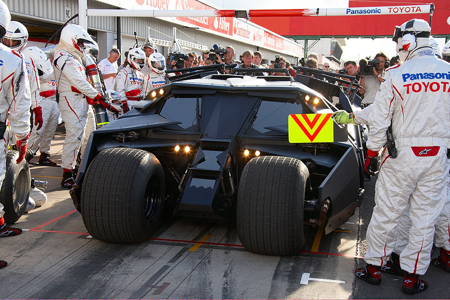 Promotional event of Toyota team and Batman movie The Dark Knight.