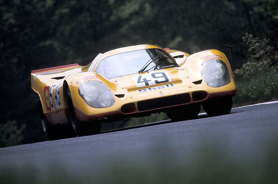 Pauli Toivonen (SF) and Sten Axelsson (S) in the Porsche 917K #021 during practice session, entered by Racing Team AAW. The vehicle did not start because it was withdrawn due to a fatal accident in practice in which team mate Hans Laine was killed.