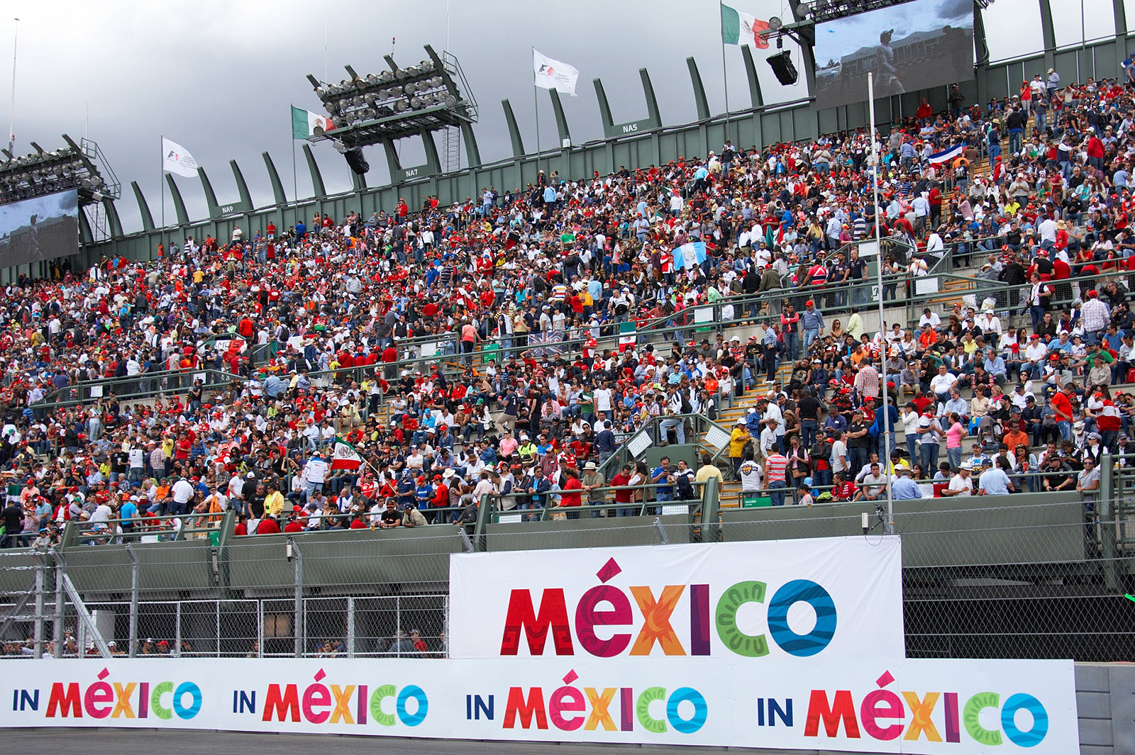 Stadium stand packed with fans