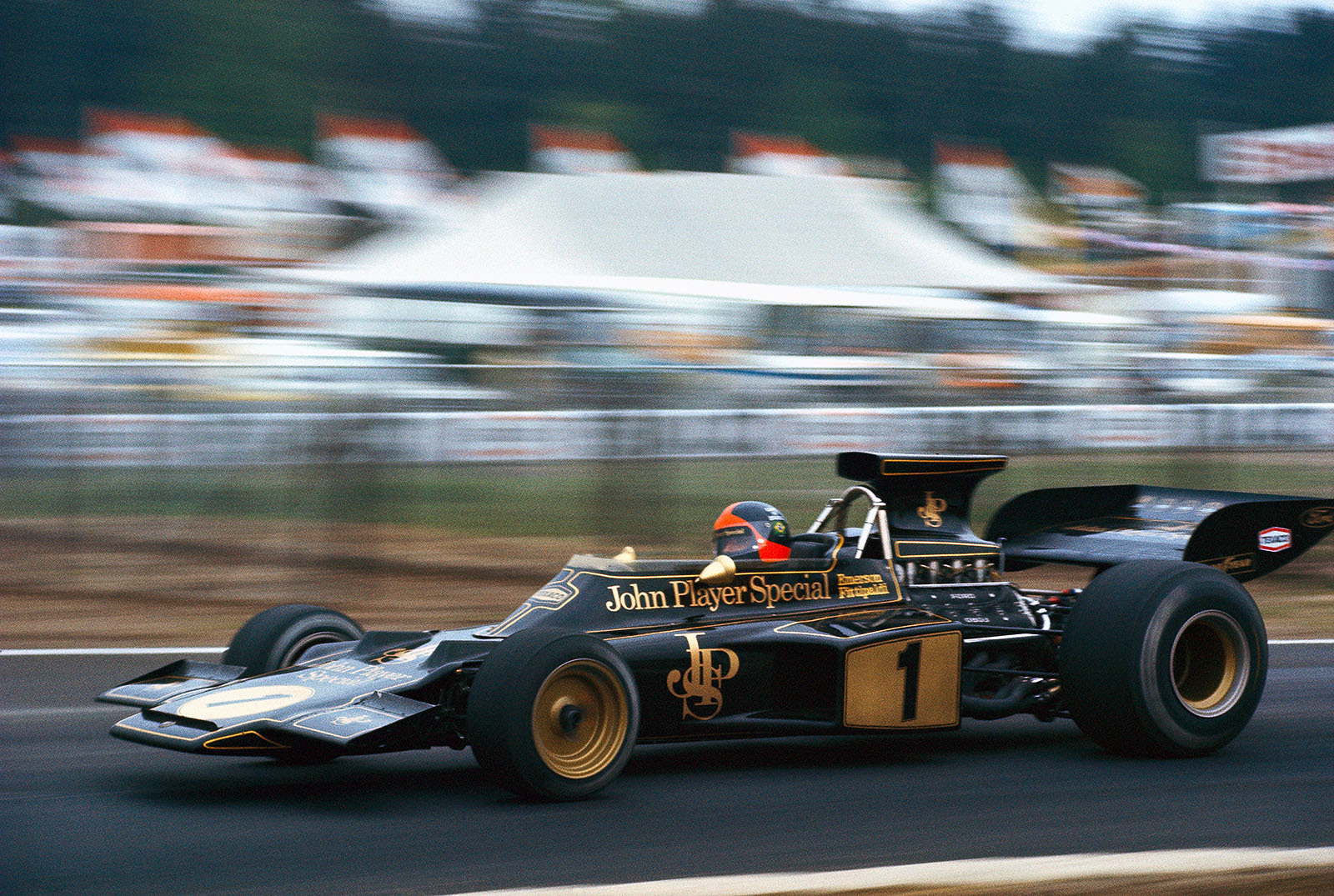 The 1972 World Champion, Emerson Fittipaldi, Lotus 72