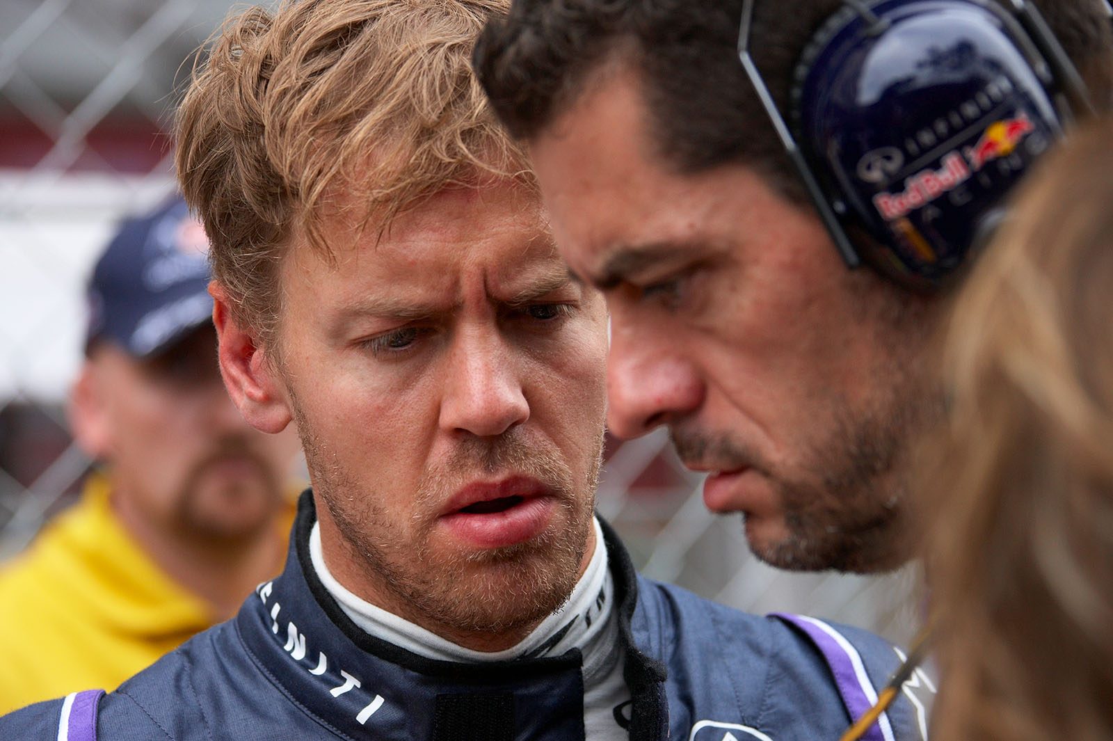 Sebastian Vettel on the grid