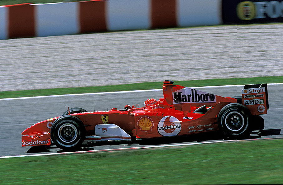 Michael Schumacher in his Ferrari