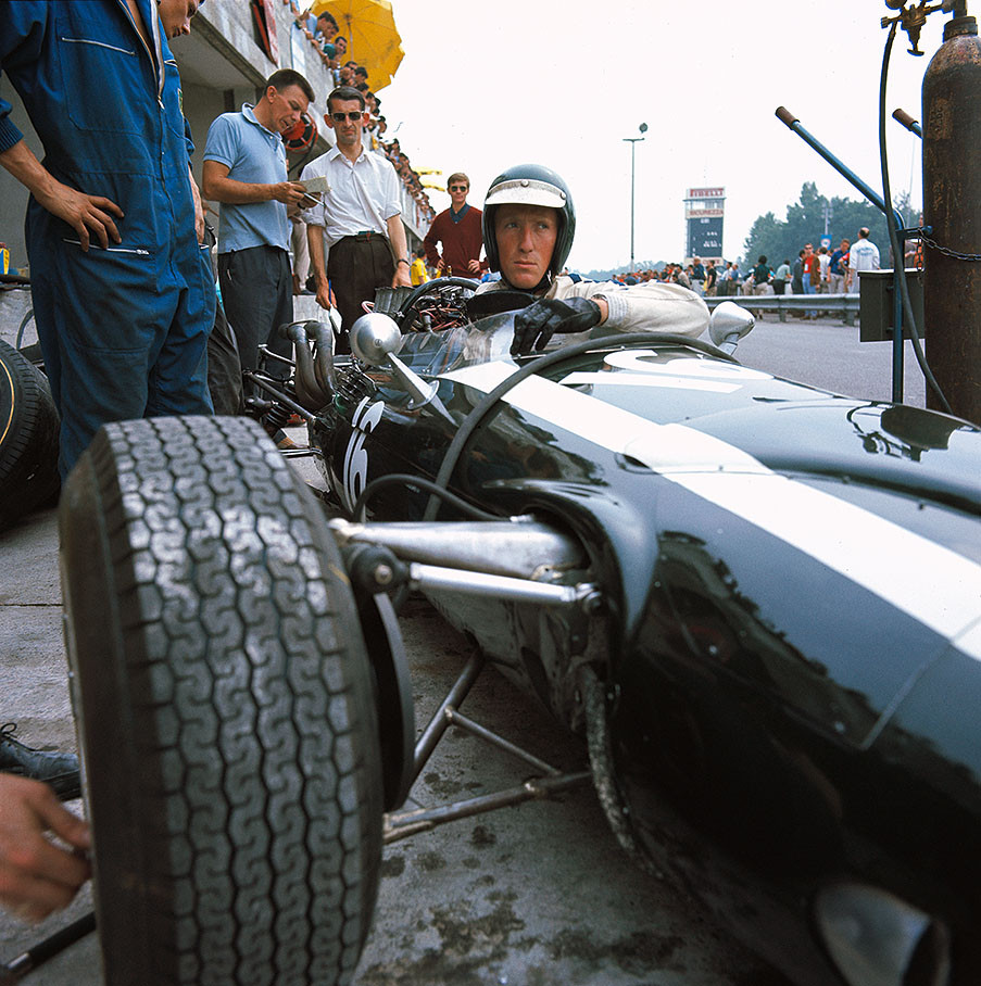 Austrian Jochen Rindt in his Cooper Maserati T81 in the Monza pits