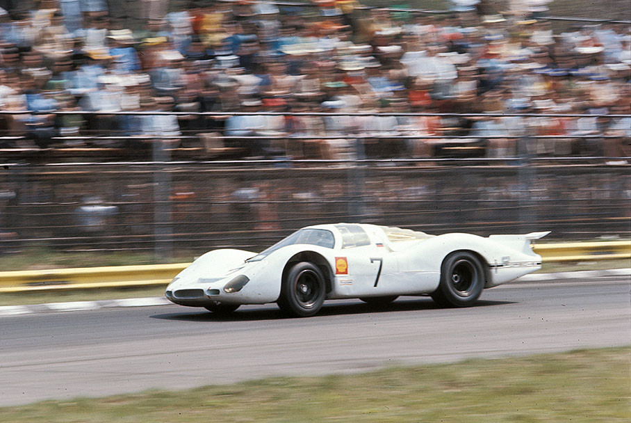Hans Herrmann (D) and Kurt Ahrens, Jr. (D) on the Porsche 908 LH #025, entered by Porsche System Engineering
