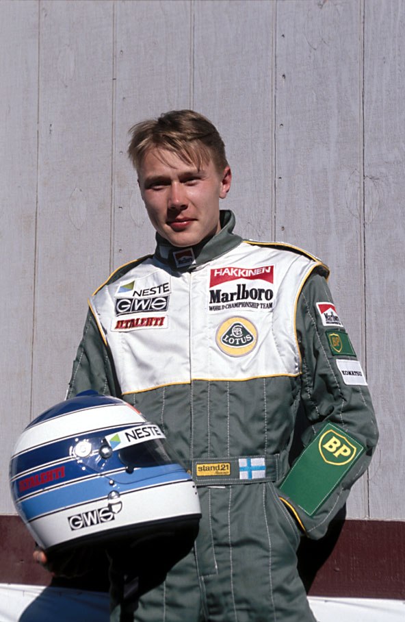 A young Mika Häkkinen looks forward to his F1 debut