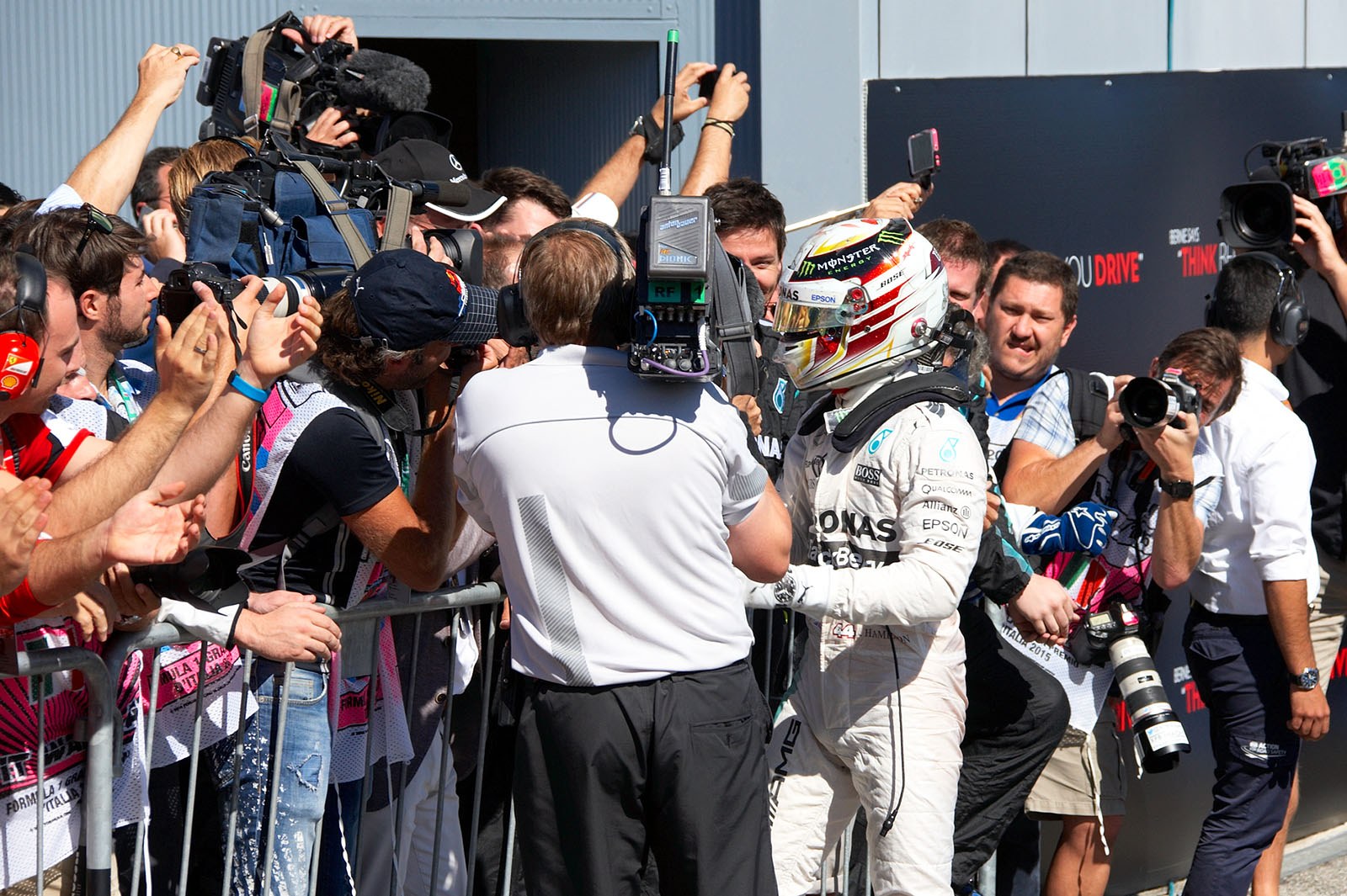 Lewis Hamilton has won his 7th Grand Prix this season, Italian Grand Prix, Monza, 2015