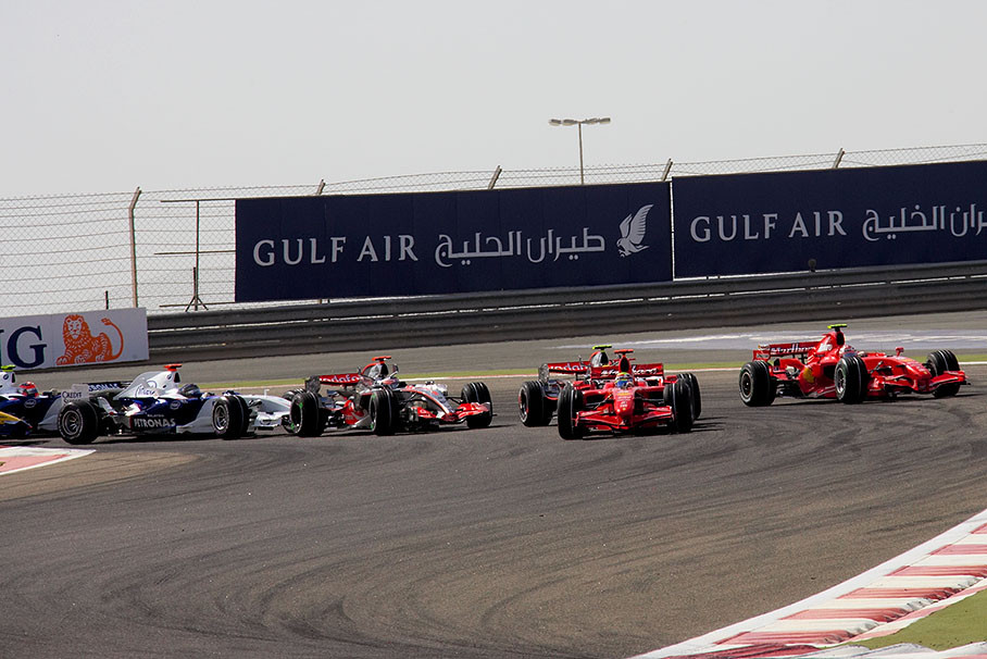 The start field at first corner