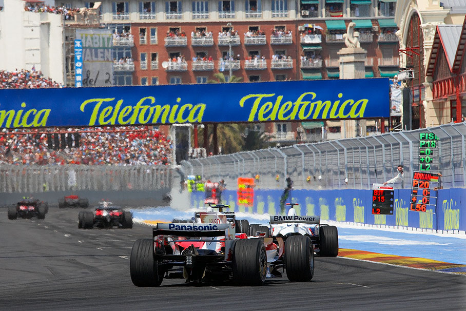 Glock turns to main straight