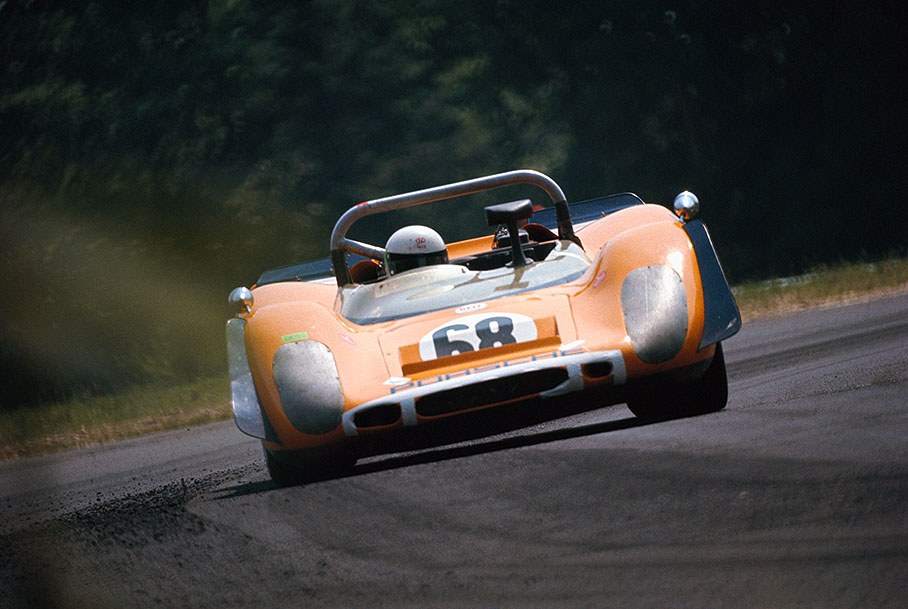 Tony Dean's Porsche 908/2 #68, driven by Tony Dean (GB) and Bob Brown (USA), becomes fourth placed