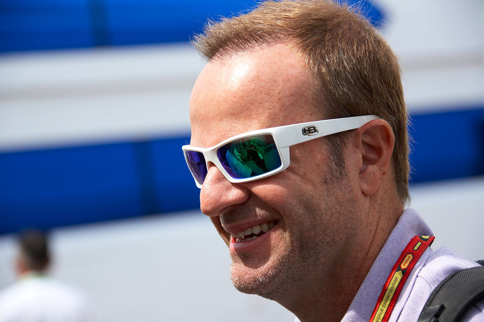 Rubens Barrichello, covers the race for Brazil's TV Globo