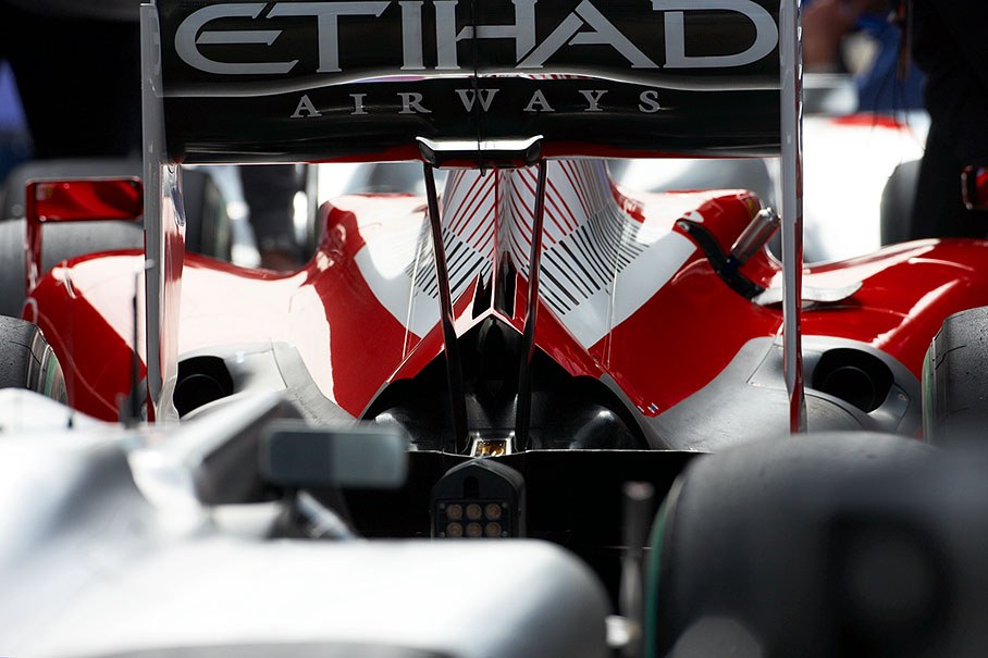 The rear of a Ferrari