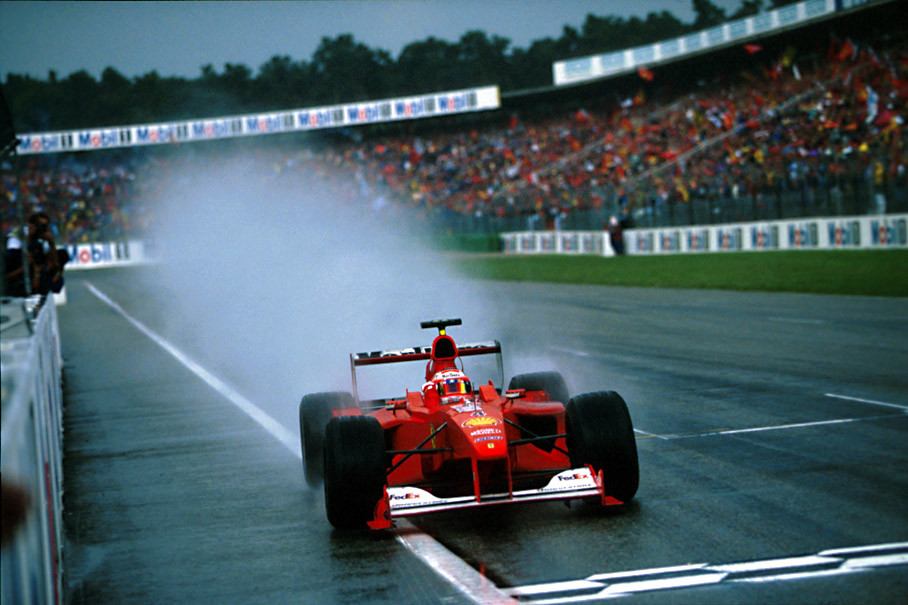 Rubens Barrichello wins the race