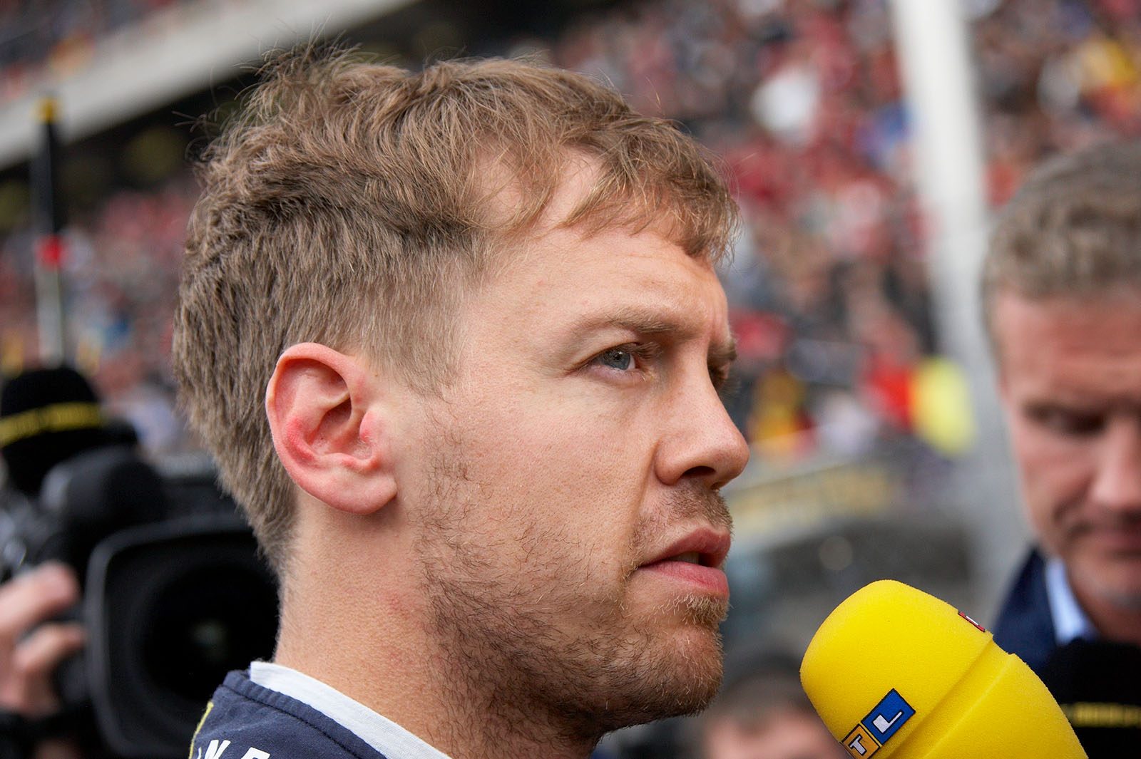 Sebastian Vettel on the grid