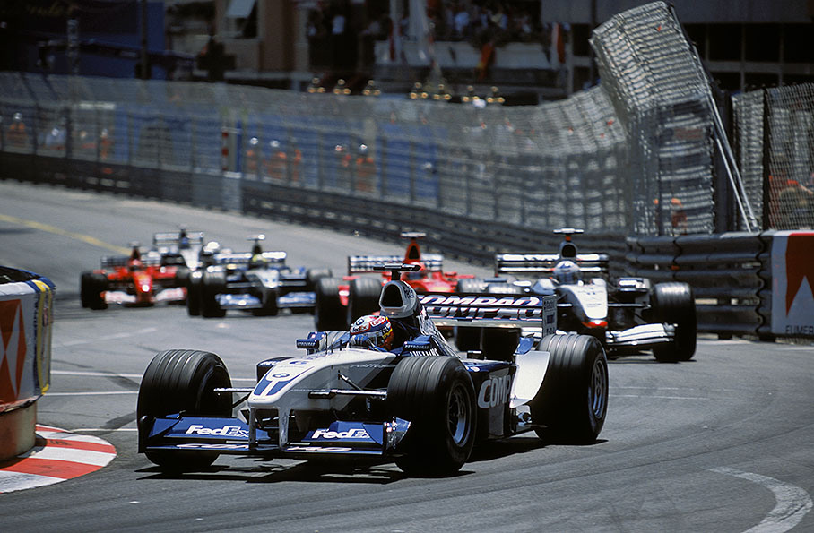 Juan Pablo Montoya leading the field