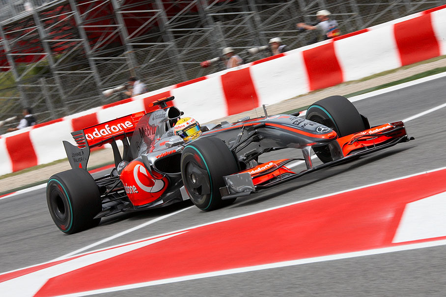 Lewis Hamilton, McLaren Mercedes, turns towards pit lane