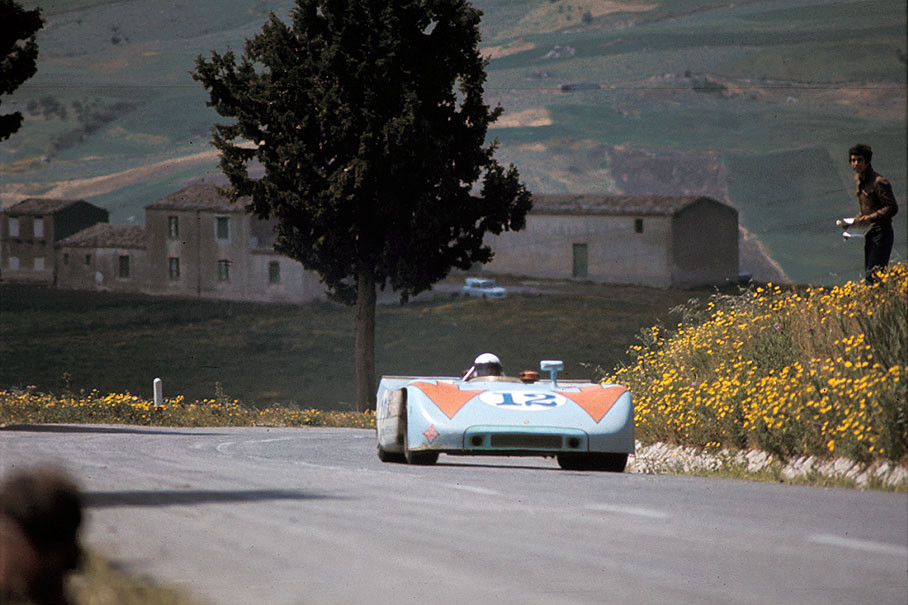 Winning driver pair Jo Siffert (CH) and Brian Redman (GB) on Porsche 908/03 #008 entered by J. W. Automotive Engineering