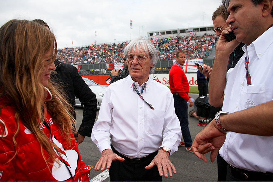 Mick Jagger's daughter Jade with F1 supremo Bernie Ecclestone.