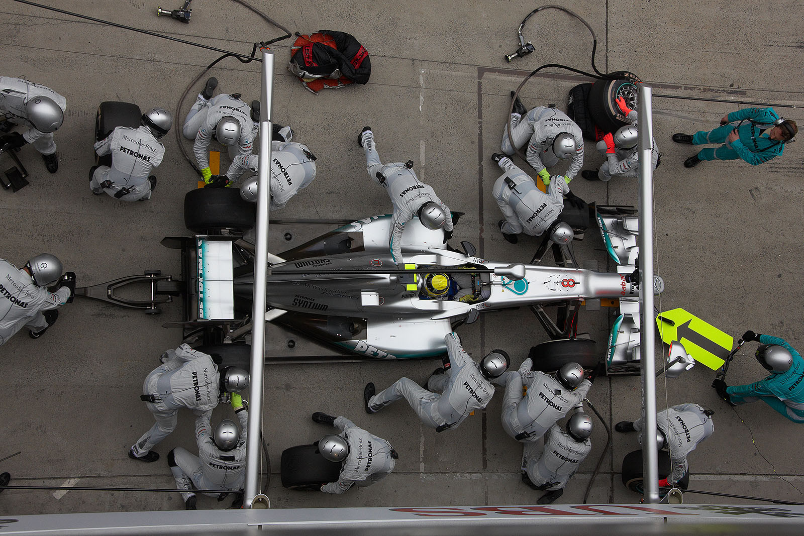 Pit stop of Nico Rosberg, Mercedes GP