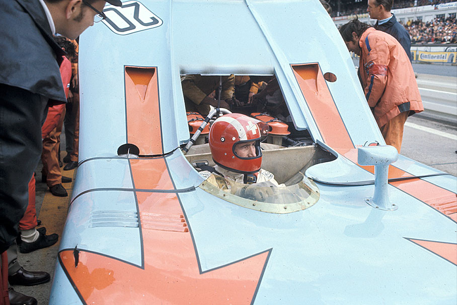 Jo Siffert (CH) in the Porsche 908/03 #010 entered by J. W. Automotive Engineering