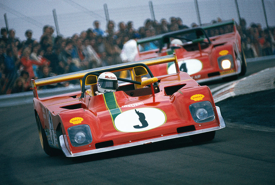 Ferrari drivers Brian Redman and Merzario