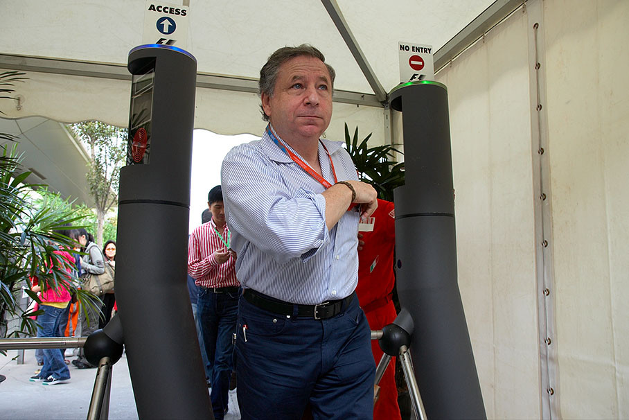 Ferrari advisor Jean Todt enters the paddock