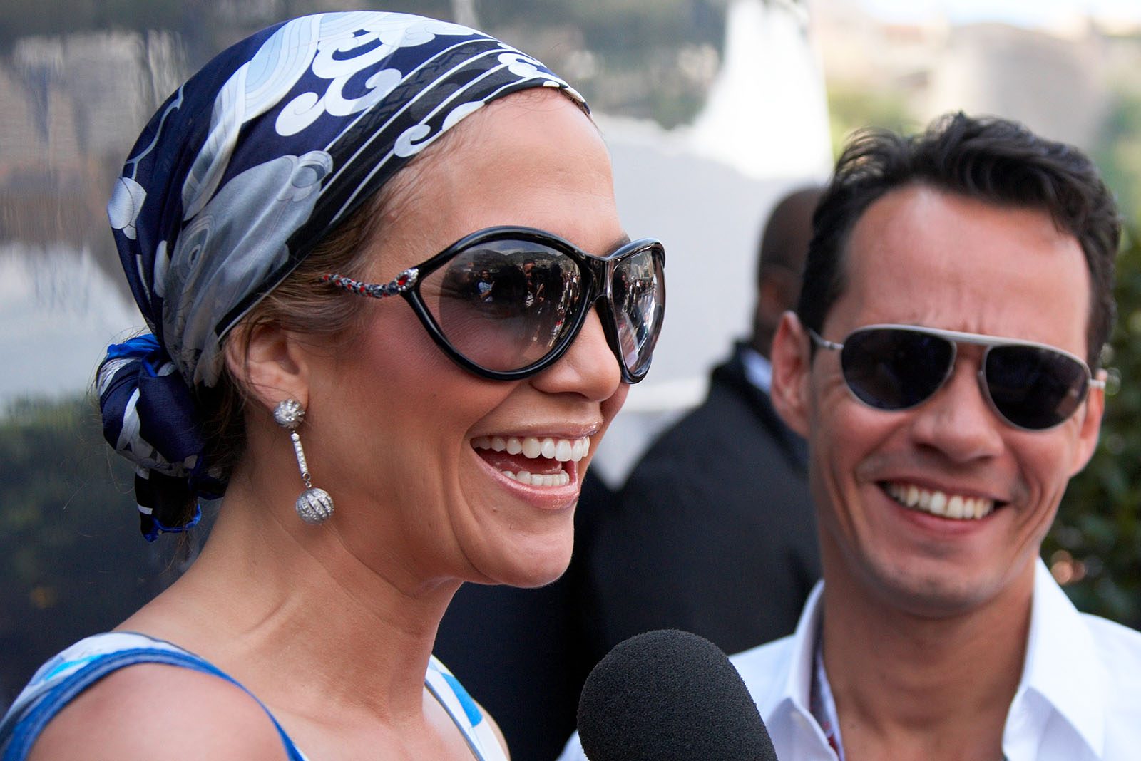 Jennifer Lopez with her husband Mark Anthony